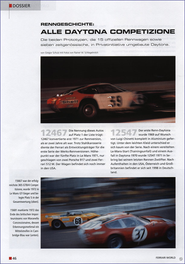 Bericht Ferrari 365 GTB/4 Daytona Competizione